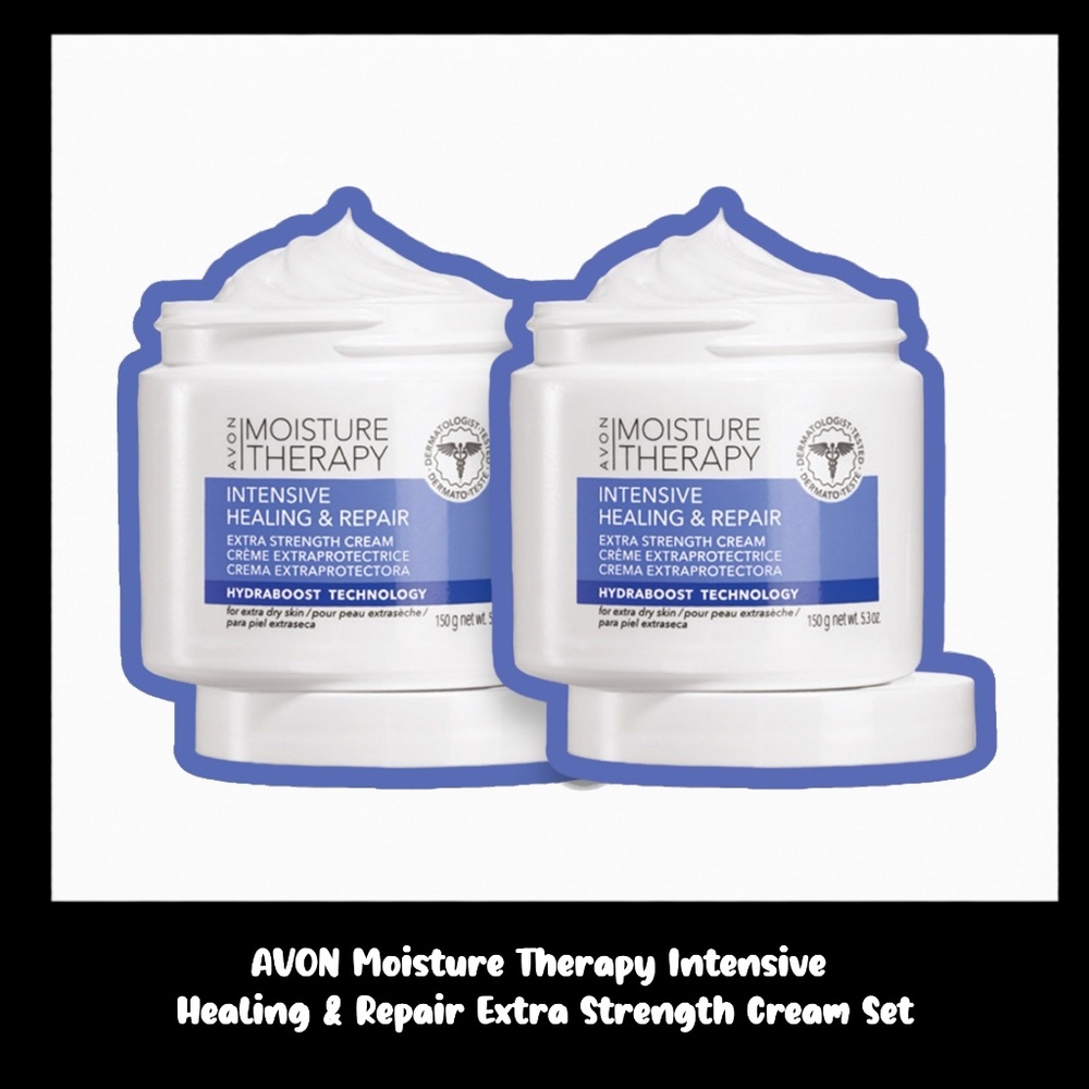 AVON Moisture Therapy Intensive Healing & Repair 5.3 Ounces Strength Cream Set